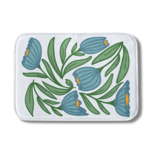 floral bath mat